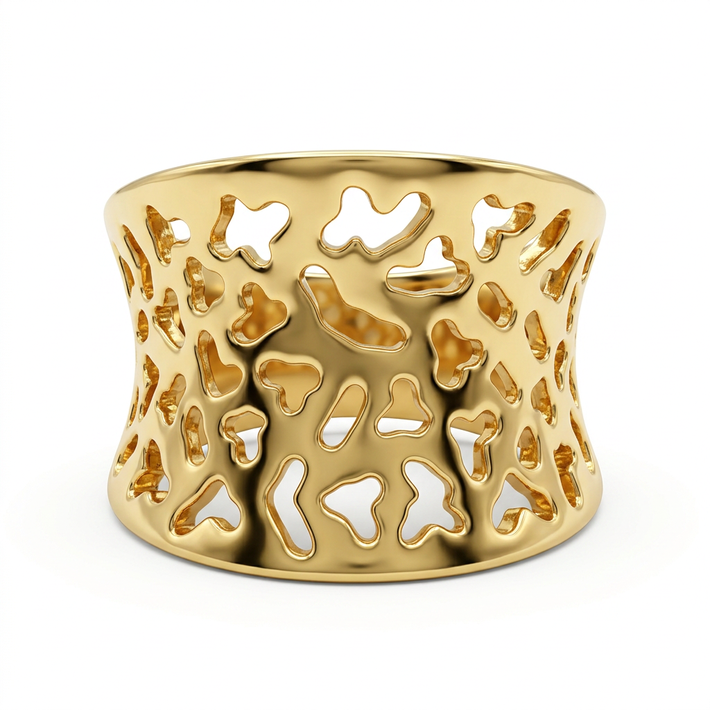 Anel Vazado com de ouro 18k