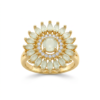 Anel Flor Deslumbrante com banho de ouro 18k