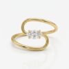Anel Onda do Mar com Banho de Ouro 18k